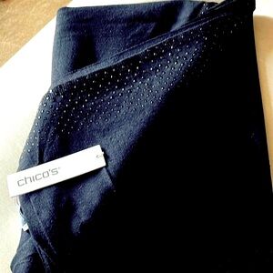 NEW: Luxury travel wrap cashmere blend with black monochromatic gems.